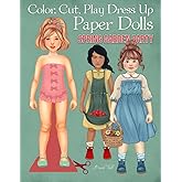 Color, Cut, Play Dress Up Paper Dolls, Spring Garden Party: Fashion Coloring and Activity Book for Scissors Skills