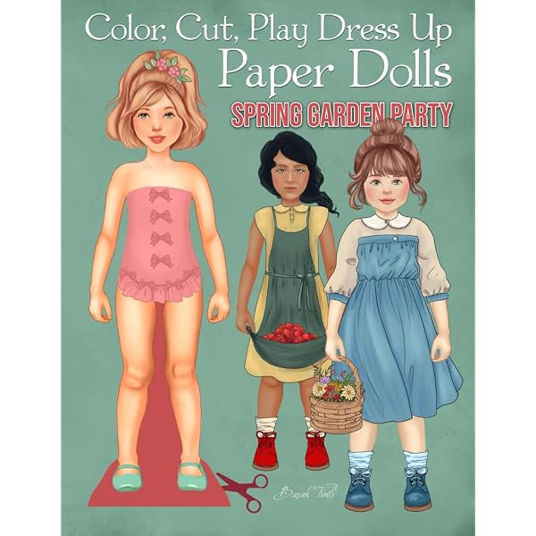 Color, Cut, Play Dress Up Paper Dolls, Christmas Party: Scissors Skills and Coloring Fashion Activity Book: Tinli, Basak: 9798358112094 Books