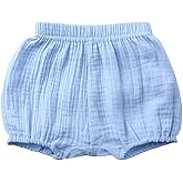RUKOSU Baby Girls Boys Bloomers Newborn Toddler Kids Unisex Cotton Linen Shorts Solid Color Cute PP Pants