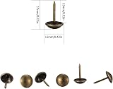 Yibaijia 320 Pcs Upholstery Nails Bronze Antique Push Studs 11x17 MM view 2