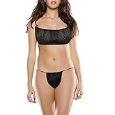 YoleShy 100 PCS Disposable Underwear Disposable Panties and Disposable Bras for Women Spa T Thong Underwear Tanning Wraps