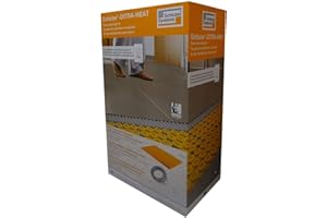 Schluter-Systems DITRA-HEAT (120V) Floor Heat Kit 43.1 sq ft of membrane + 26.7 sq ft cable adaptable to any layout, adds comfort to tile/stone includes, programmable touch thermostat, 2 floor sensors
