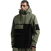 GSOU SNOW Men Ski Jacket Snowboard Waterproof Baggy Snow Coat Warm Winter Sport Hooded