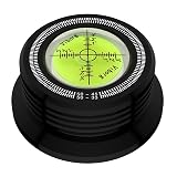 Viborg LP528B Record Weight Phono LP Disc Stabilizer, Black 50Hz Turntable Level, 280G (9.9 OZ) HiFi 3 in 1 Vinyl Clamp Strobe Speed Record Puck with Bubble Leveling (50Hz, Black)