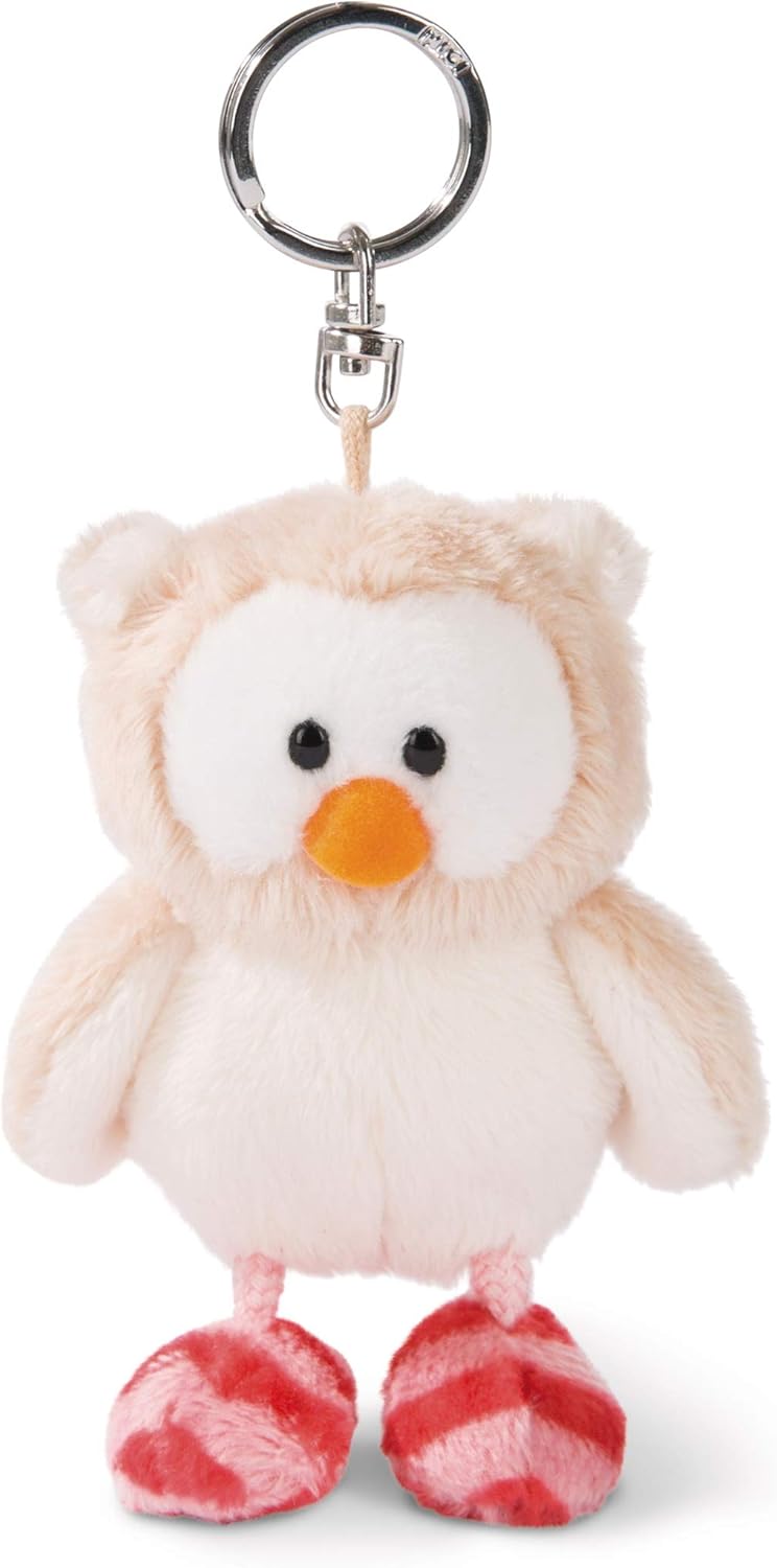 NICI Gufo Oscar Con Nido Reversibile Rosa – Peluche Portachiavi 12 Cm In Materiale Riciclato, Morbido E Perfetto Per Attaccare A Zaini