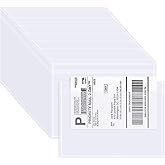 AZUREAL 100PCS Shipping Label Sleeves, 7.5" x 5.5" Packing Slip Pouches, Packing List Envelopes/Shipping Label Envelopes for Mailing, Packing List, Packaging, Protective Documents