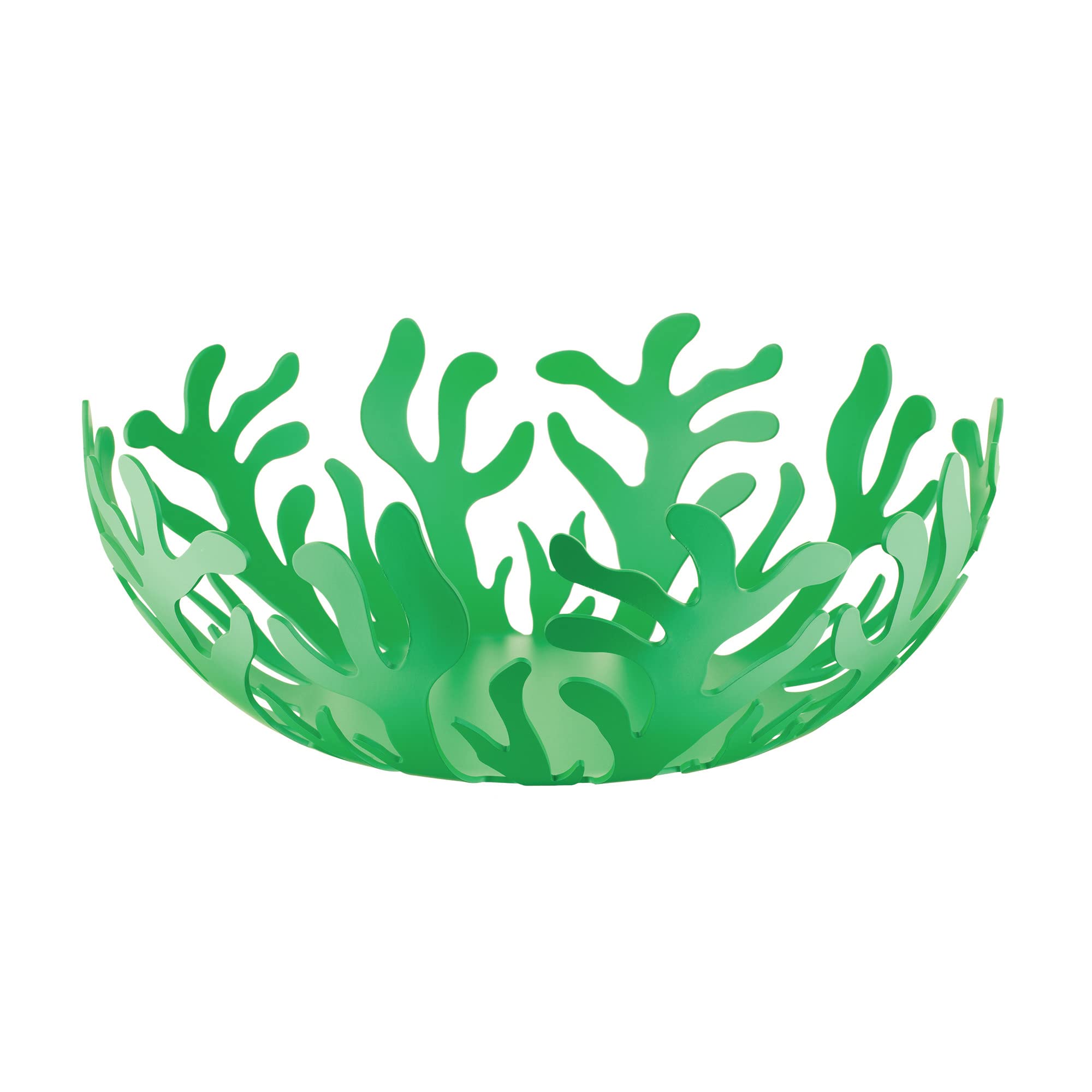 Alessi Mediterraneo ESI01/29GR - Fruit Bowl in Steel Coloured with Epoxy Resin, Diameter 29cm, Green