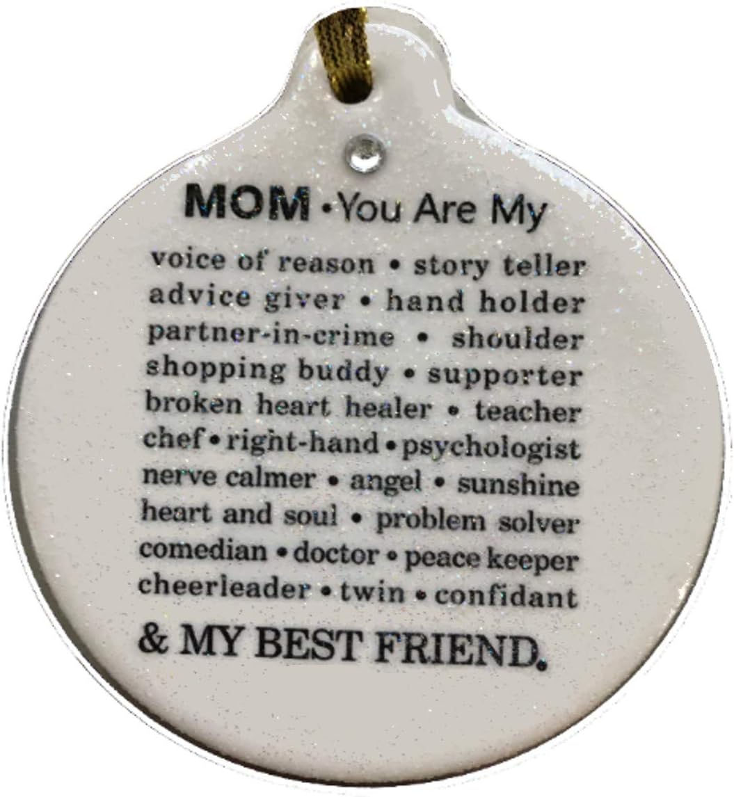 Laurie G Creations Mom You are My Best Friend & More Porcelain Ornament Gift Boxed New
