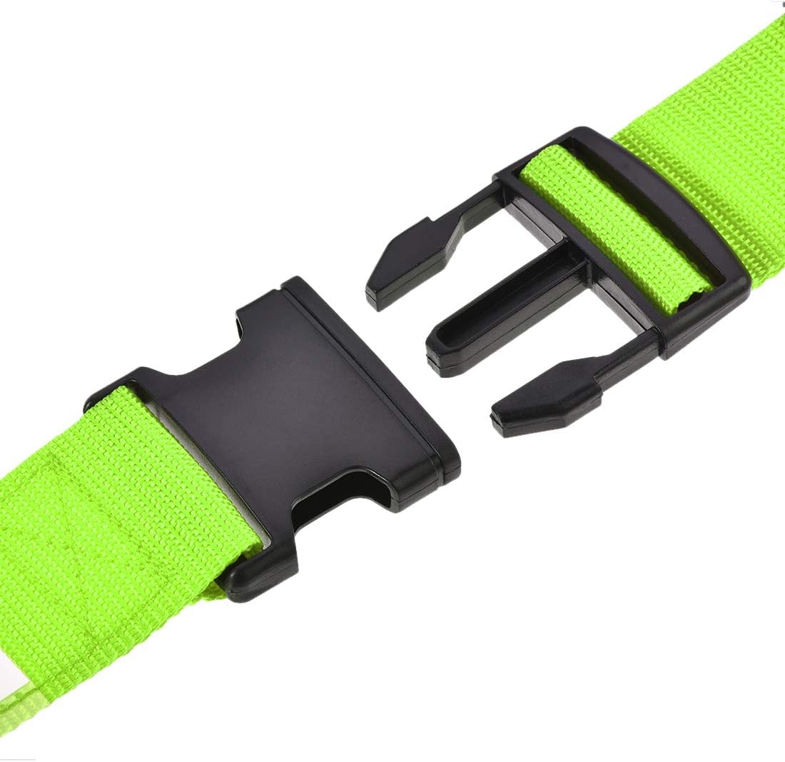 sourcing map Luggage Straps Suitcase Belts with Buckle Label, 2Mx5cm Adjustable PP Travel Bag Packing Accessories, Light Green 4Pcs - Image 5