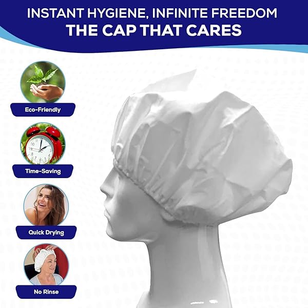 MEDVANCE NO RINSE SHAMPOO CAP | RINSE FREE SHOWER CAP THAT SHAMPOOS & CONDITIONS | PH BALANCED & HYPOALLERGENIC WATERLESS HAIR WASH | 1 PACK