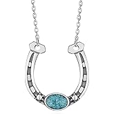 Peireara Turquoise Necklace for Women 925 Sterling Silver Western Turquoise Necklace Turquoise Jewelry Gifts for Women