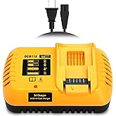 DCB118 Replace for DeWalt Fast Charger 20v/60v Rapid Battery Charger 3Ah, Compatible with Dewalt 20V and 60V Max Batteries
