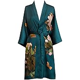 KIM+ONO Luxury Kimono Robe for Women | Short Floral Robe | Original Design | Removable Waist Tie Closure