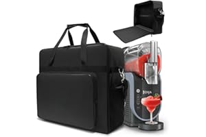 WMDYFDC Ninja Slushie Machine Carrying Bag for FS299 & FS300 & FS301 - Portable Outdoor Travel Bag with Front-Opening, Removable Rigid Bottom, Luggage Strap & Internal Fixing Straps