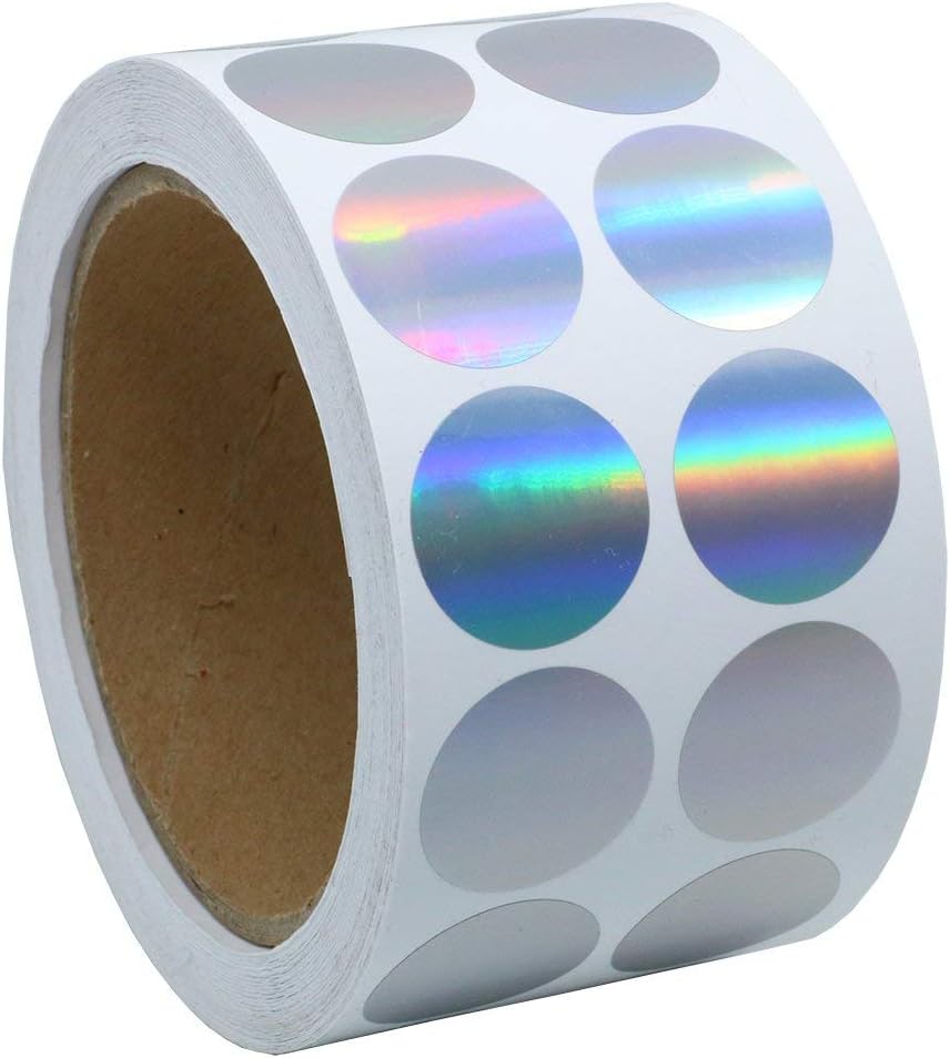 Hybsk Silver Color Coding Dots Tiny Holographic Round Dot Stickers