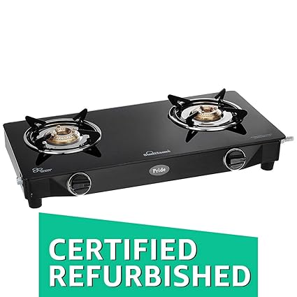(Certified REFURBISHED) Sunflame GT Pride 2 Burner Gas Stove, Black