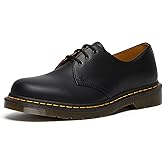 Dr. Martens, 1461 3-Eye Leather Oxford Shoe for Men and Women, Black Smooth, 5 US Women/4 US Men