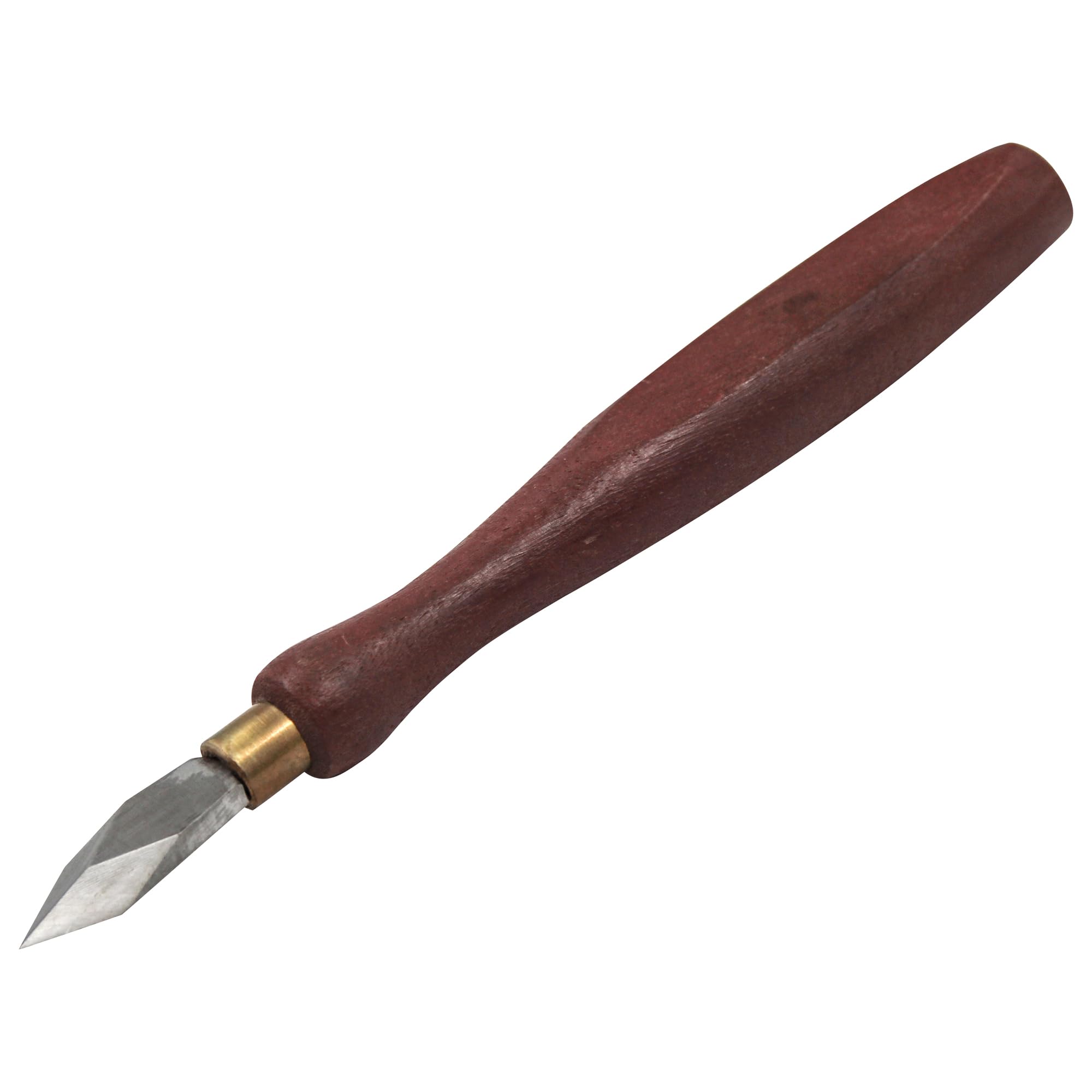 Faithfull Marking Knife, Single Bevel Diamond Blade, FSC Hardwood Handle & Brass Ferrule, Carpenters Woodworking Tool for Scoring Wood – 7 Inch