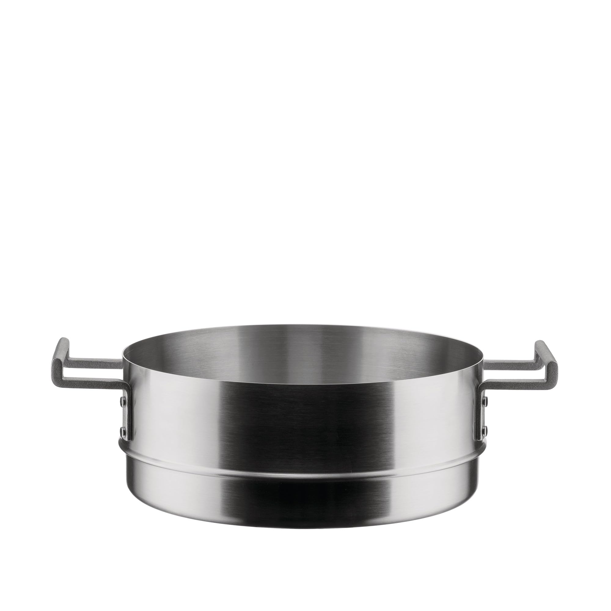 Alessi Convivio DC307 - Design Steamer Basket in 18/10 Stainless Steel, Handles in Steel with PVD Coating, Mat