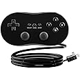 OSTENT Wired Classic Controller Gamepad Joystick for Nintendo Wii Remote Console Video Game Color Black