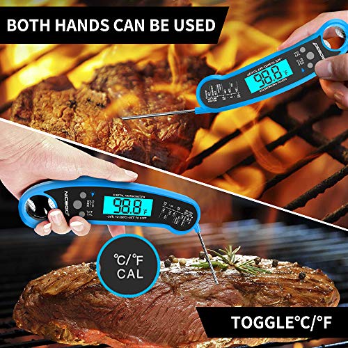 NiceGo Digital Instant Read Meat Thermometer with Probe Fast Waterproof Thermometer with Back light and Calibration. Digital Food Thermometer for Cooking, Kitchen, Outdoor Cooking, BBQ Grill. - Thumbnail 2