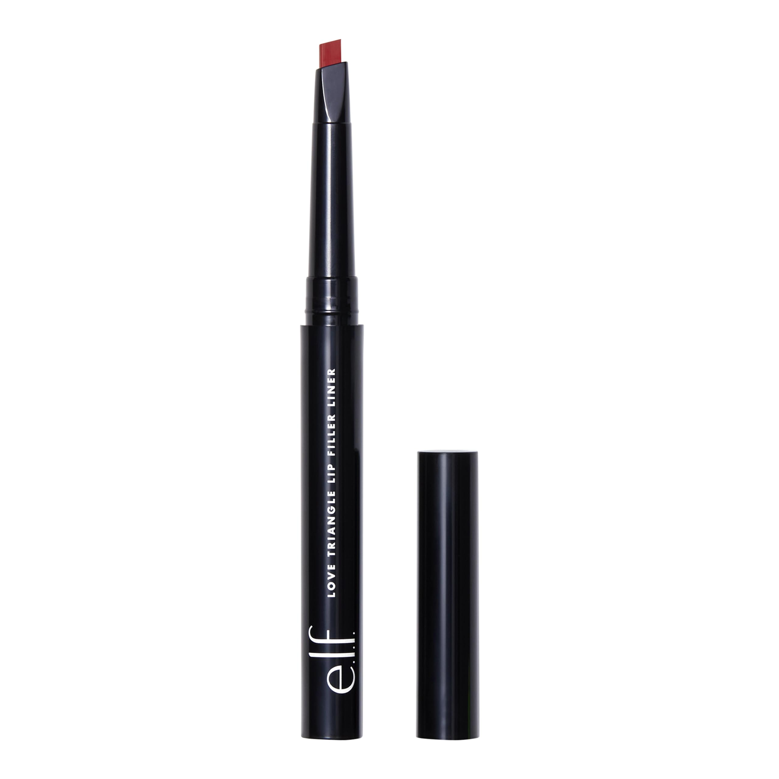 e.l.f. Love Triangle Lip Filler Liner, 2-in-1 Lip Liner Pencil For Sculpting & Filling, Long-Lasting Intense Colour, Red