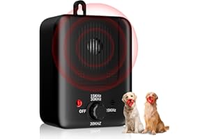 ERDFCV Anti Barking Device, 3 Modes Ultrasonic Anti Barking Device for Dogs, 33Ft Rechargeable Dog Barking Deterrent Devices Indoor Outdoor Dog Barking Control Box Silencer Stop Barking Dog Device Anti Bark