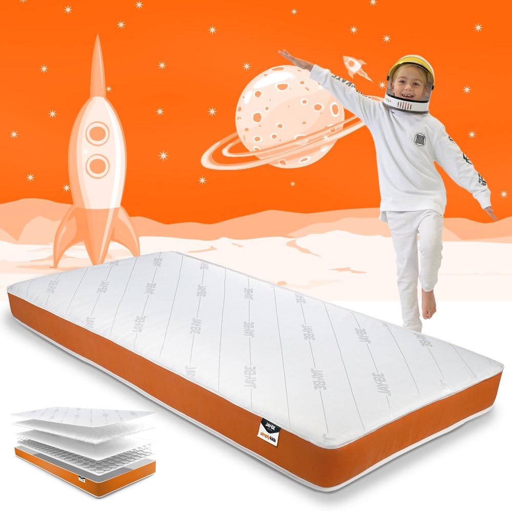 JAYBE Simply Kids Foam Free Sprung Mattress, Steel Spring, White
