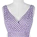 PAUL JONES Women's V-Neck Polka Dot Vintage Party Dress Light lilac(S)