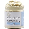 Shea Radiance P.U.R.E. Whipped Shea Butter with Colloidal Oatmeal - Whipped Body Butter Blended with Skin Soothing Oatmeal & Moisturizing Rice Bran Oil | Unscented (5 oz)