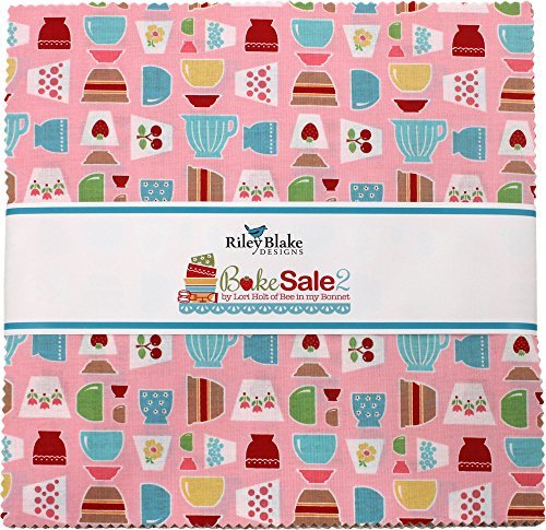 Lori Holt Bake Sale 2 10" Stacker 42 10-inch Squares Layer Cake Riley Blake Fabrics 10-6980-42