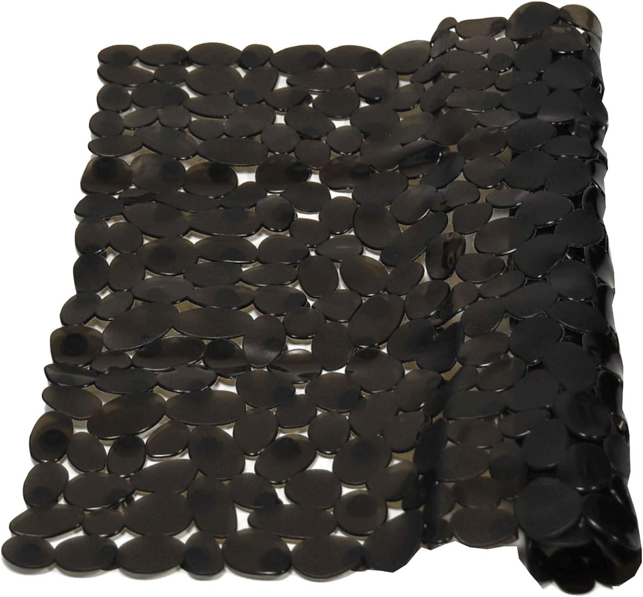 Bathsafe Anti-slip Square Pebbles Shower Mat Extra Large Anti-Bacterial Safety Bath Mat Suction Mat for Shower or Tub,Non-slip Bathtub Mat,54x54CM,Black - Image 3