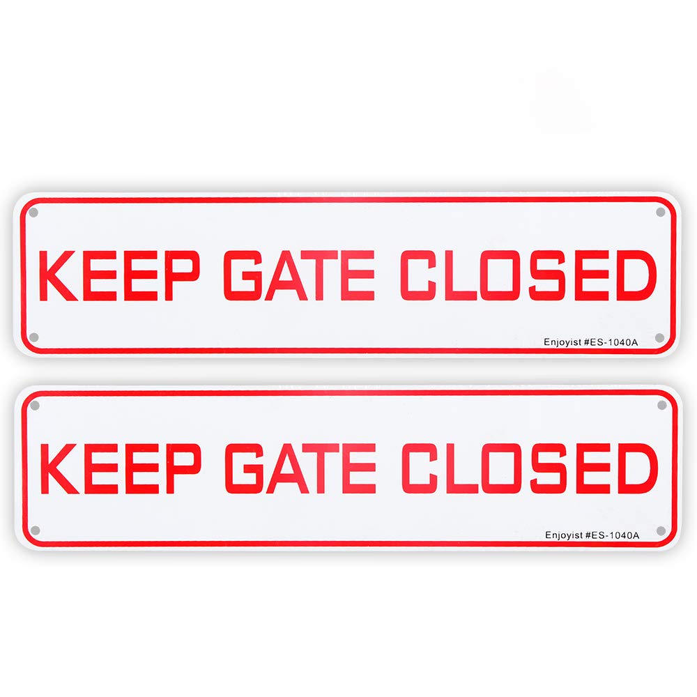 2 Pack Keep Gate Closed Sign, 12