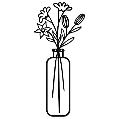 Buy Vase Metal Wall Art Qmetalart Flower In Vase Wall Decorations For Living Room Kitchen Bedroom Bathroom Home Wall Decor Lovers Housewarming Gift Straight Online In Kenya B08qzgv8sl