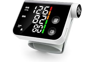 Coverich Blood Pressure Monitor Wrist Automatic Digital Machine LED Large Screen Display for Home Use 2 Users*120 Memory with Portable Storage Bag