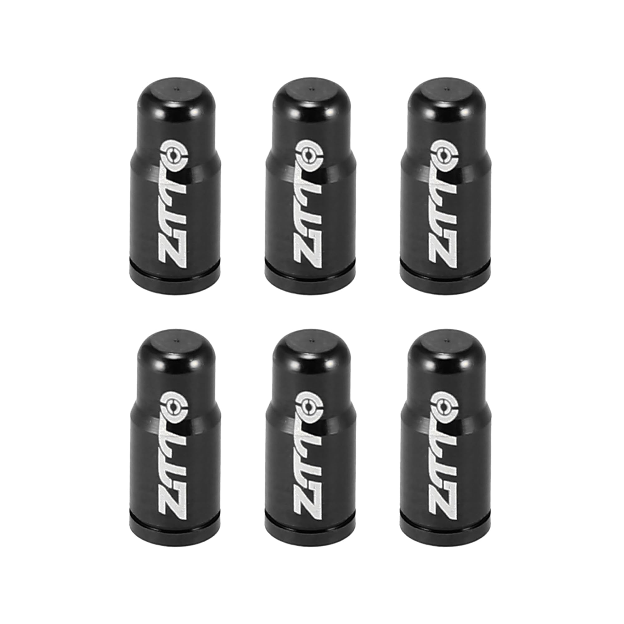 X AUTOHAUX 6pcs Tire Valve Caps Dust Covers for Bicycle Road Bike MTB Black