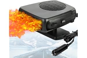 Leaflai 12V-Car Heater,150W with Heating and Cooling 2 in 1 Modes Heating/Cooling Automobile Heater Demister Vehicle Heater Fan Suitable for All Car