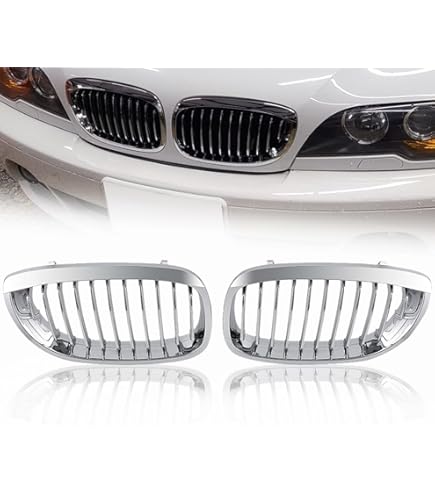 Front Left Chrome Black Grille For 2007-2013 BMW X5 X6 M SUV - M3 OSI Model Replacement