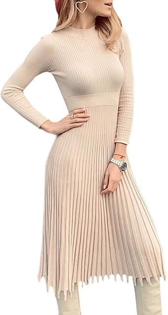 ribbed fitted knit dress