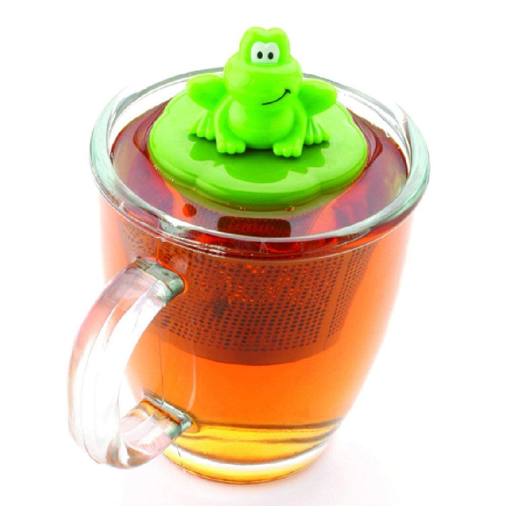 Joie Frog Tea Infuser – Floating Stainless Steel Loose Leaf Strainer, Green, 5 x 5 x 10 cm