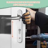 Bwintech 1 Set Black UPVC Door Handle 92mm 210mm Backset 122mm Screw Hole view 5