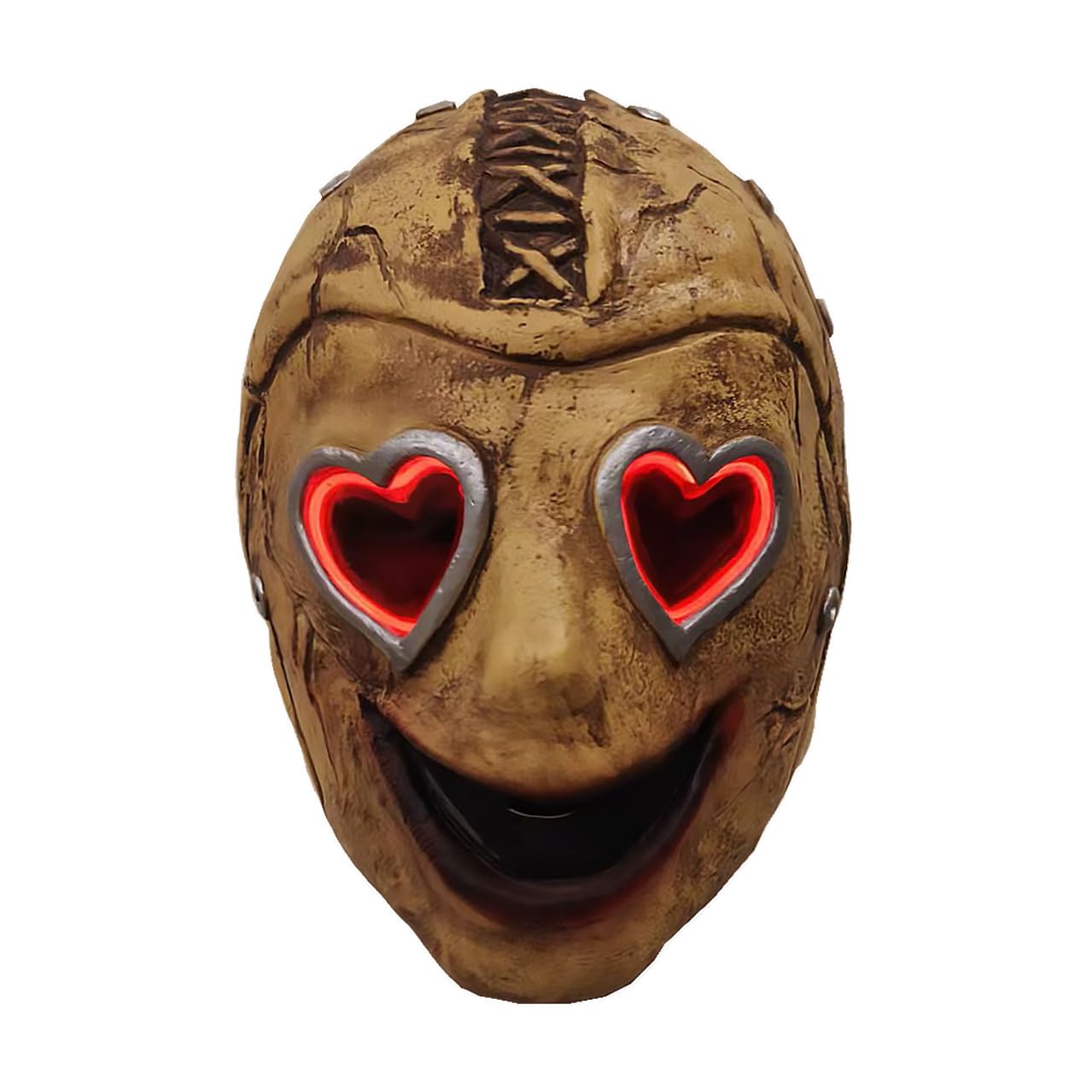 HarnyLoom Halloween Mask Heart Eyes Horror Latex Full Head – Scary LED Halloween Mask Light Up Fancy Dress Costume Accessory Adults – Creepy Realistic Design for Cosplay Parties