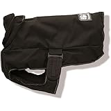 Danish Design Black Harness 2 In 1 Ultimate Rainproof Windproof Machine Washable Dog/Puppy Coat 14 Inch 35 cm