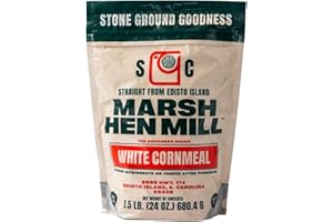 GEECHIE BOY MILL Marsh Hen Mill Stone Ground White Cornmeal | Heirloom Corn Flour | All Purpose Flour For Baking & Cooking | Versatile & Consistent Results | Grown on Family Farm | Organic Cornmeal | 24 Oz Pack