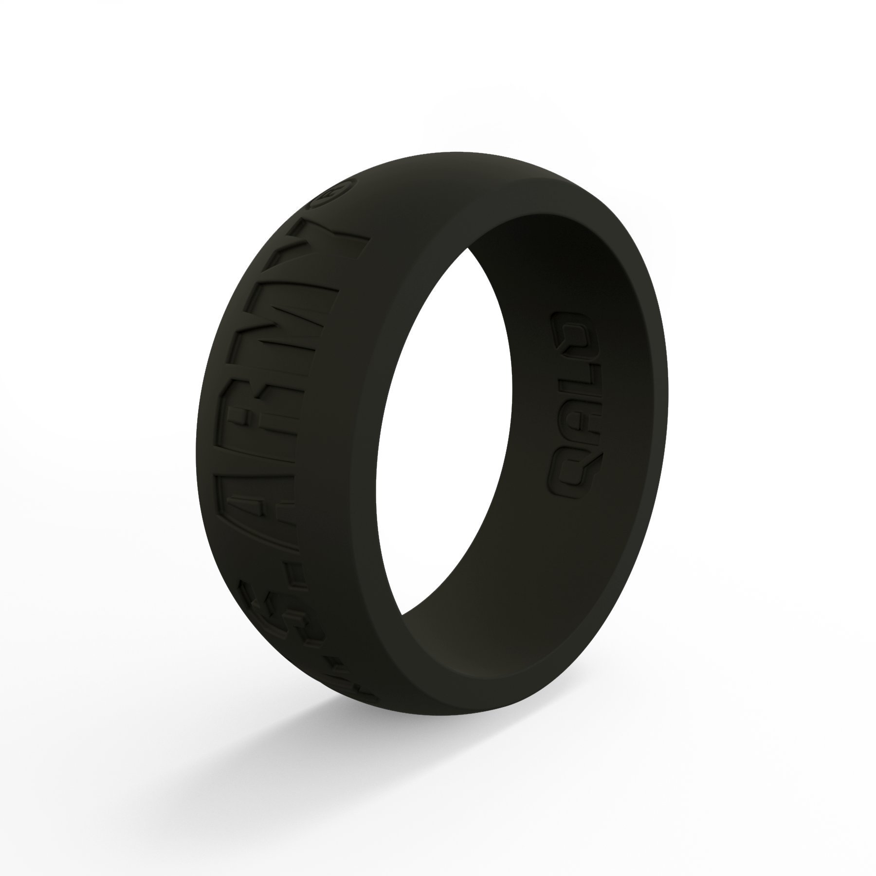 Men's Black U.S. Army Classic Q Q2X Silicone Ring