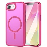 MILPROX Magnetic Phone Case for iPhone 16E, Protective Cover Compatible with Magsafe Design for iPhone 16E Cover 6.1" - Rose Red