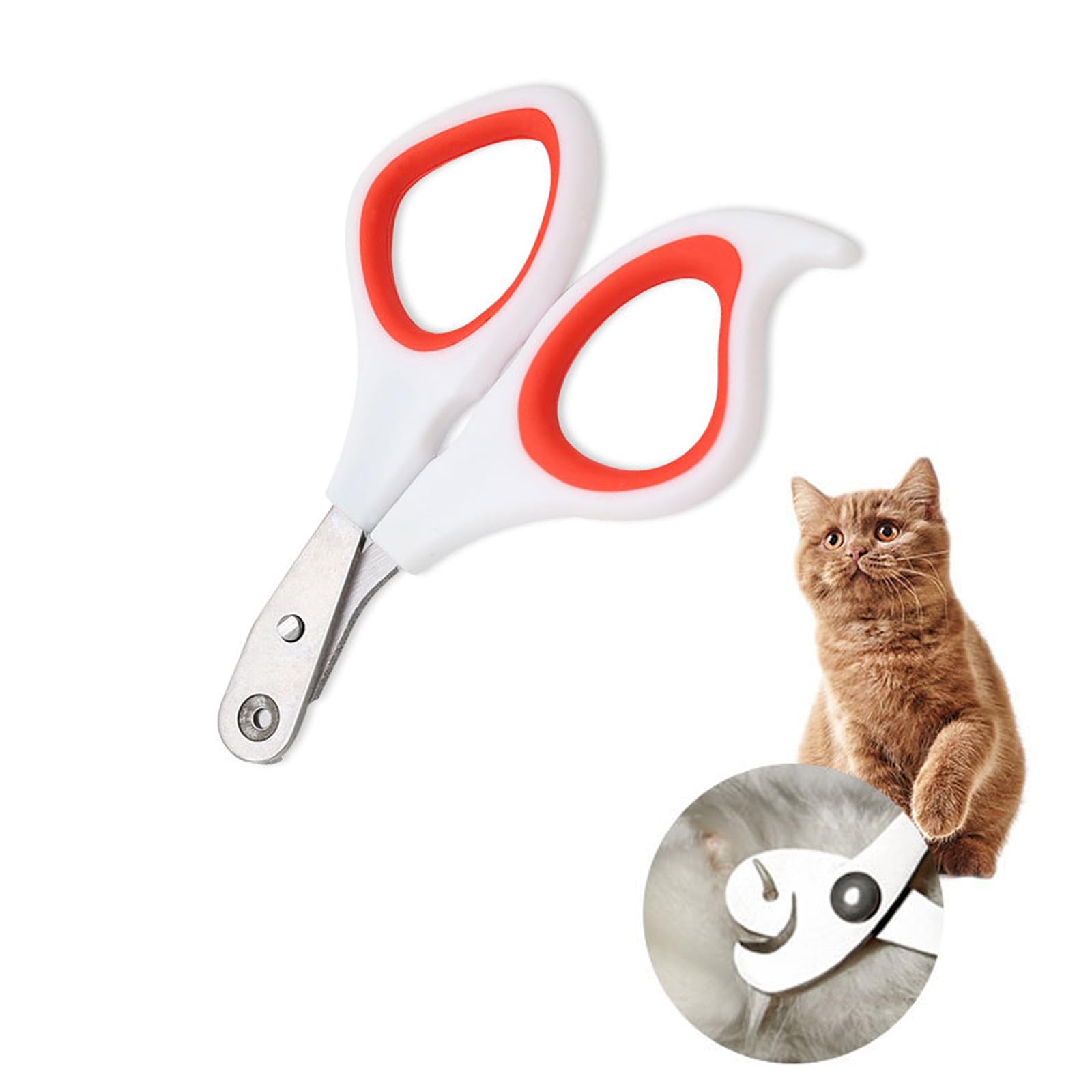 1 Pcs Cat Claw Clipper Cat Nail Clippers with Safety Guard Trim Your Pets' Nails for Kittens Rabbits Hamsters Birds and Other Small Animals at Home and Pet Shop Non Slip Nail Care(pink)