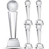 Meooeck 4 Pcs Crystal Glass Golf Trophy with Gift