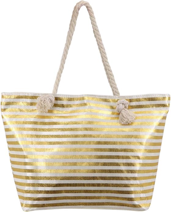 large beach tote bag with zipper
