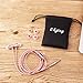 Earbuds, E&jing In-ear Earphones Metal Magnetic Headset Built in Mic 3.5mm Audio Jack Headphones (Pink)